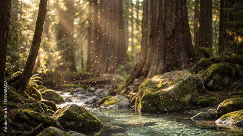 Sunlight streams through a ...