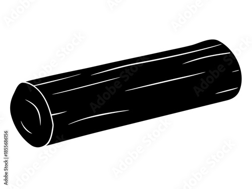 Wood Log black silhouette vector