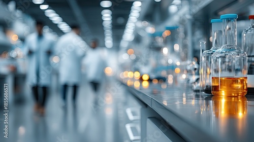 Wallpaper Mural Abstract Medical Technology: Bokeh Background of Team in White Coats Torontodigital.ca