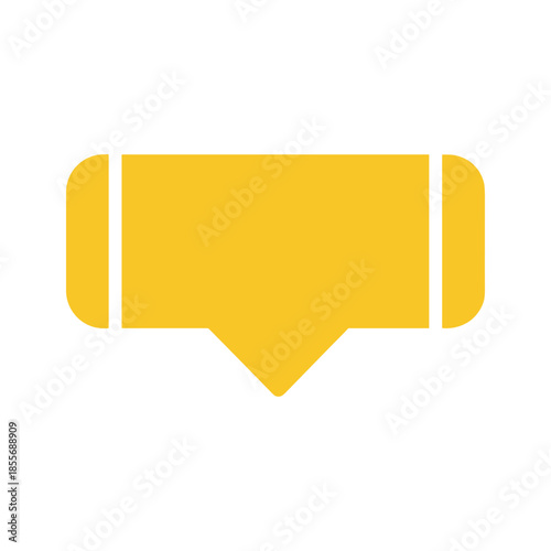 Yellow Speech Bubble Icon