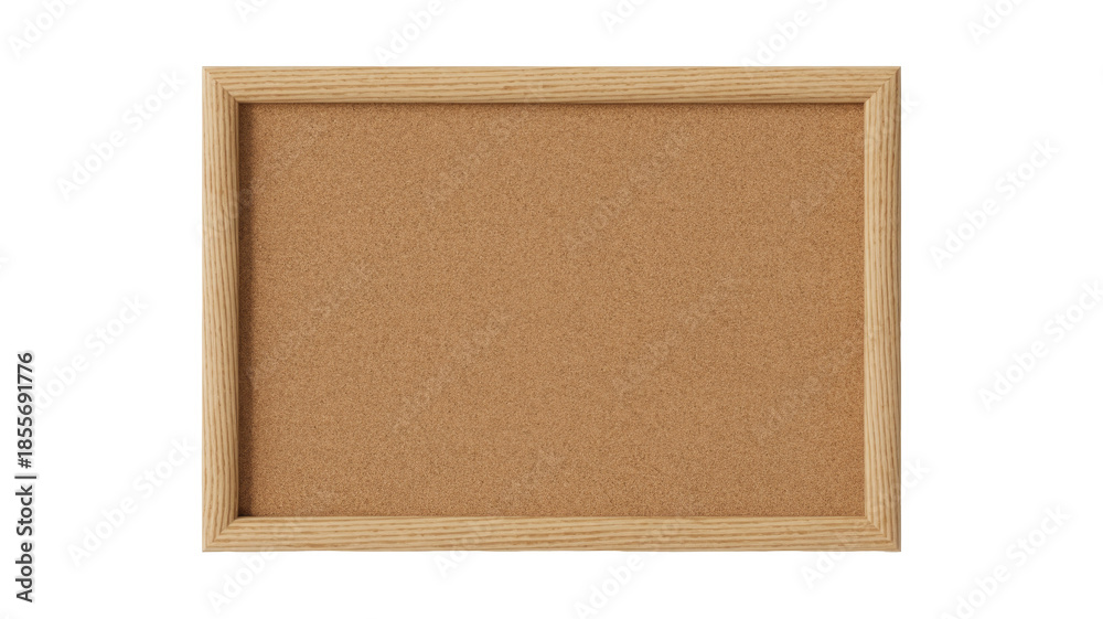 Fototapeta premium Cork board with wooden frame, isolated
