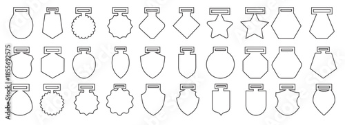 medal template icon vector set award shape illustration