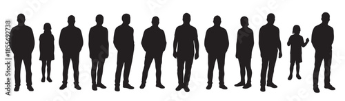 minimal line drawing of people for architectural 