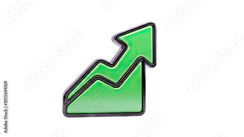Green Arrow Rising: Financial Growth Concept
