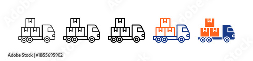 Cargo Different Set Vector Icon