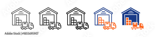 Warehouse Different Set Vector Icon