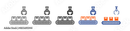 Conveyor Different Set Vector Icon