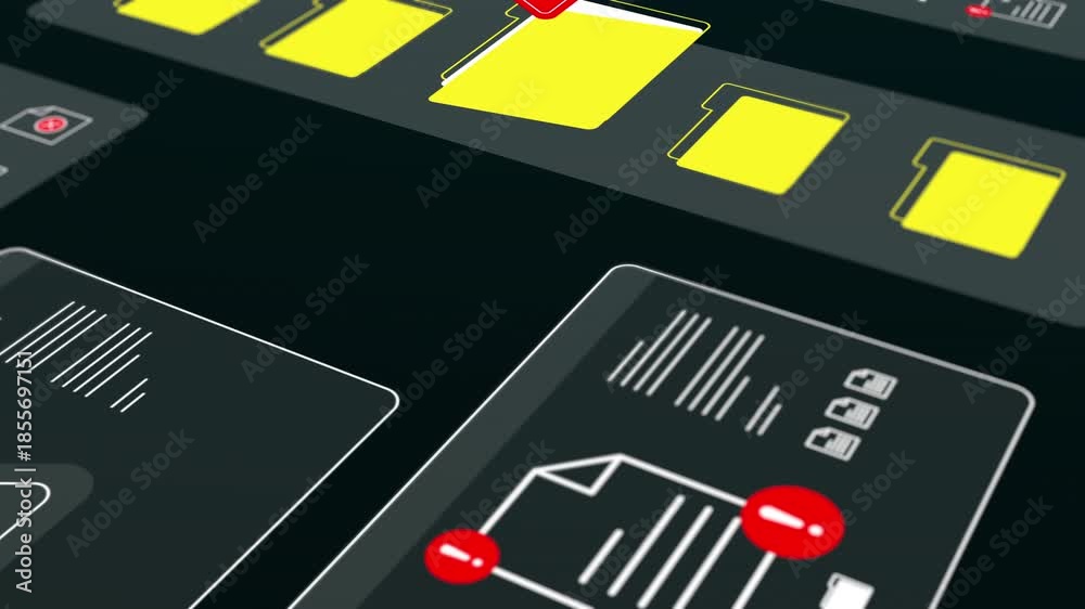 Security Warning Examples Ui Modern UI displaying document security status with multiple warning ...