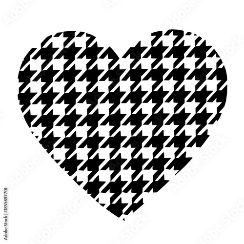 Clásico patrón heart (pata de gallo).