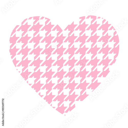 Pink heart pata de gallo.