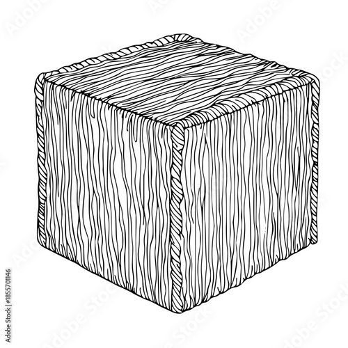 Handcrafted Vintage Rustic Wooden Blocks | Clean, isolated vector art for creative projects.