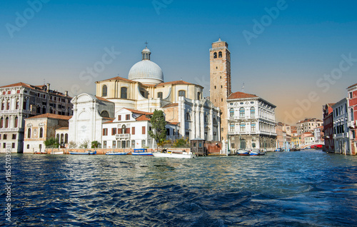 View of the Church of San Geremia, Venice, Italy from the Grand Canal.