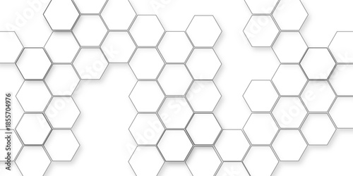 Abstrac with honeycombs seamless pattern hexagon, vector grid honeycomb soccer hexagonal cell structure tile mess, futuristic honeycomb mosaic white background.