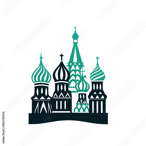 Stylized St. Basil's Cathedral Vector Icon