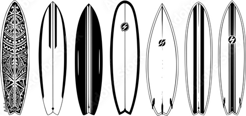 Surfboard vector realistic set icon.Vector illustration surfboard for wave.Isolated icon hawaii of surf board.
