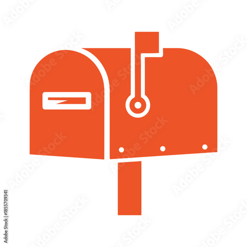 Orange Mailbox Icon