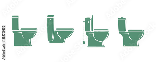 Toilet bowl design, isolated on a white vector illustration
