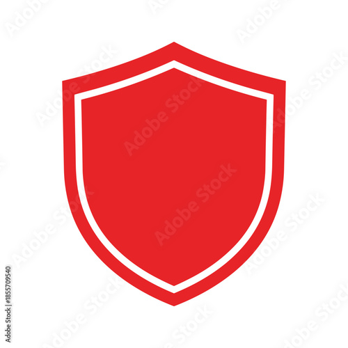 Free Download Red Shield Icon Vector Illustration - GFXLoad