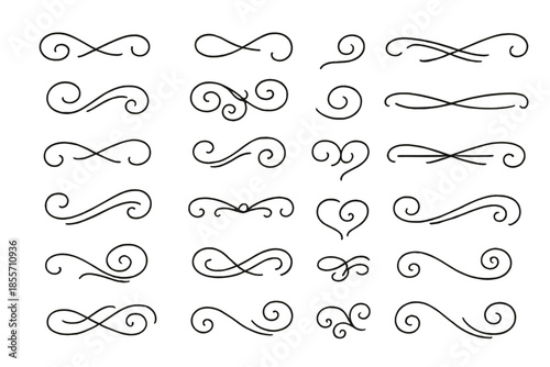 Collection of Swirl Ornaments and Flourishes
