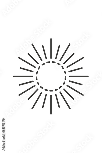 Sunburst Graphic on Gray Background