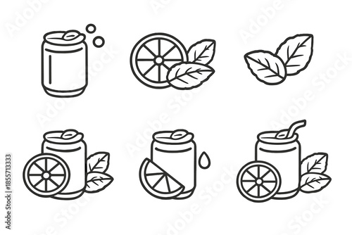 Refreshing Beverage Icons