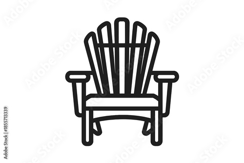 Adirondack Chair Icon on Gradient Background