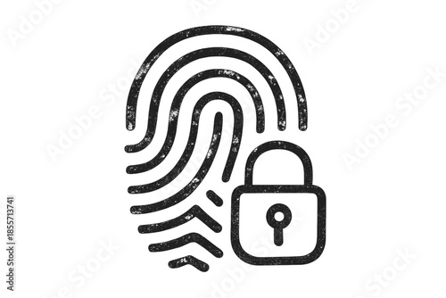 Fingerprint and Lock Security Concept