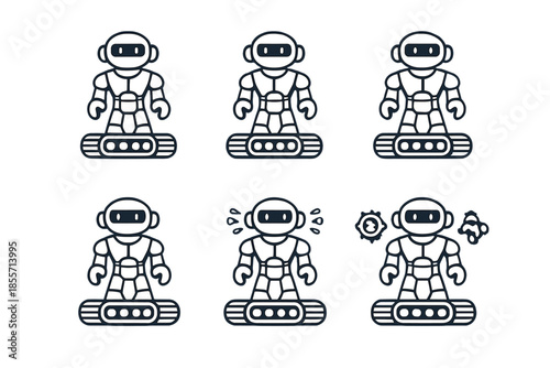 Robots on Hoverboards with Different Expressions
