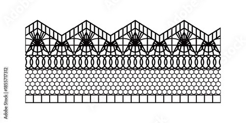 Sweet Cute Lace Fabric Decorative Elements, Elegant Vector Design