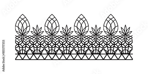 Sweet Cute Lace Fabric Decorative Elements, Elegant Vector Design