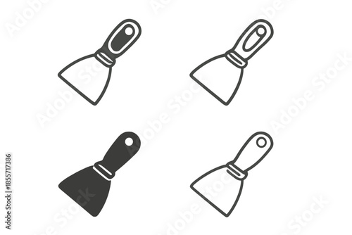 Four Spatulas on a Gradient Background