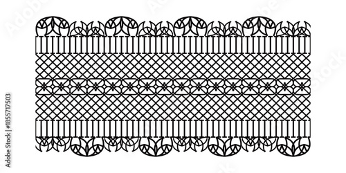 Sweet Cute Lace Fabric Decorative Elements, Elegant Vector Design