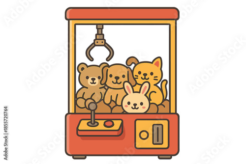 Cute Claw Machine With Stuffed Animals