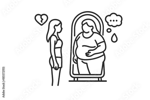 Distorted Body Image Concept