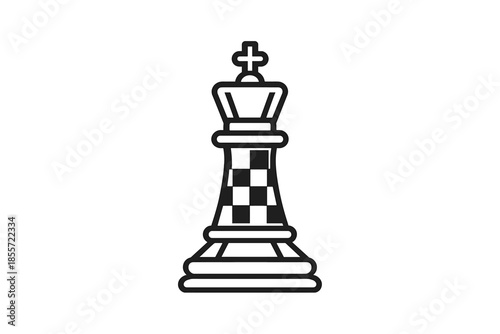 Stylized Chess King Icon