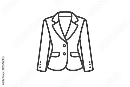 Business suit jacket outline against gradient background