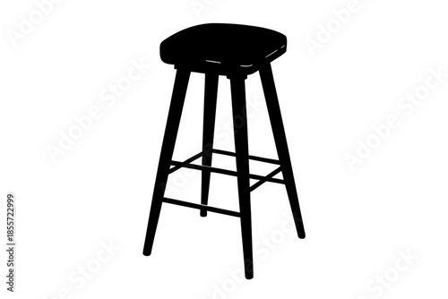  silhouette of a tall bar stool Black Vector,  bar stool black silhouette art 