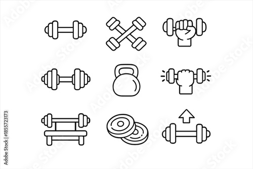 Fitness Equipment Icons