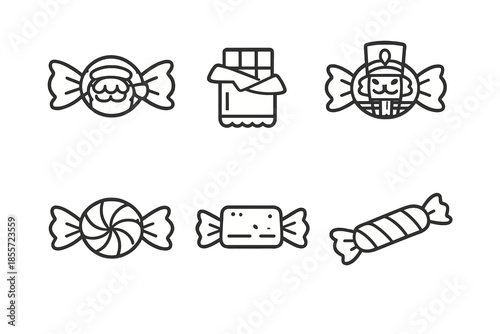 Christmas candy icons