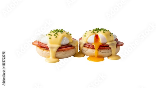Eggs benedict hollandaise breakfast brunch