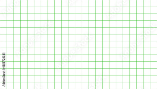 Square grid graph green line on transparent background. 