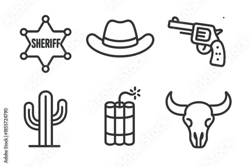 Western Icons Set