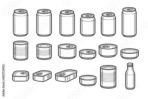 Collection of Assorted Cans and Bottle