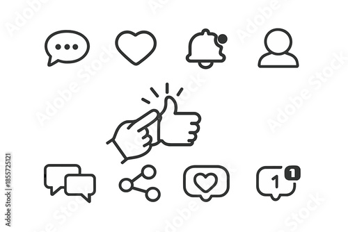 Social Media Icons on Gradient Background