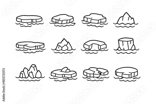 Iceberg Icon Set
