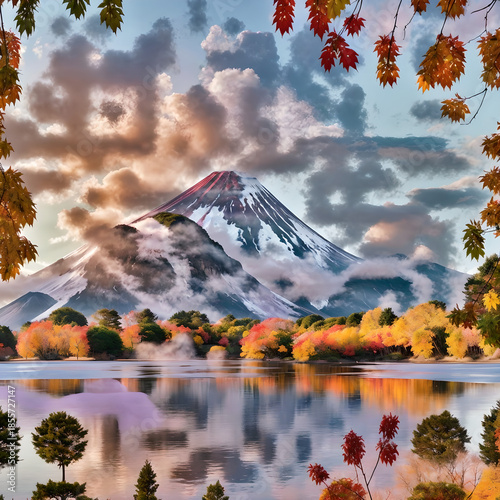 Fall Reflections in Japan's Mount Fuji