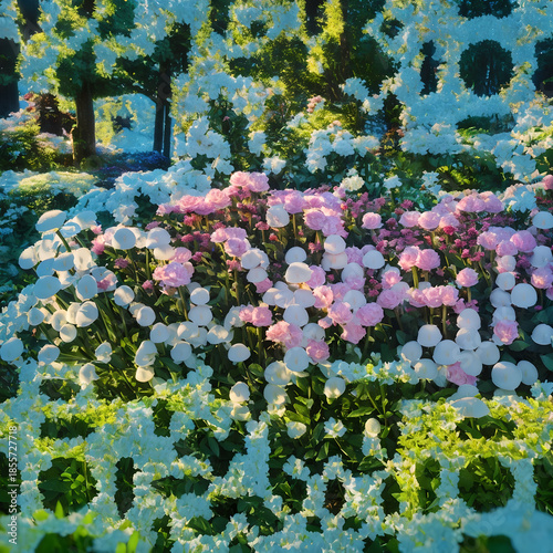 Lush floral composition with bright spring colors