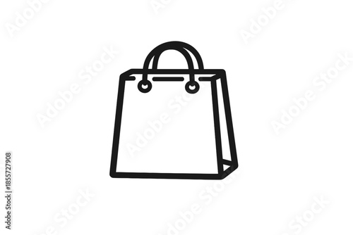 Shopping bag icon on gray gradient background