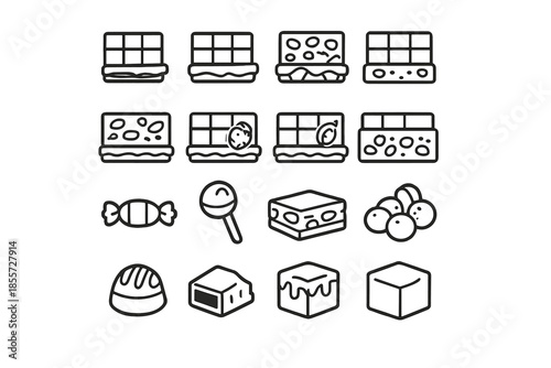 Collection of Chocolate and Candy Icons