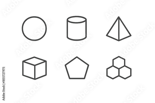 Geometric shapes on a gradient background